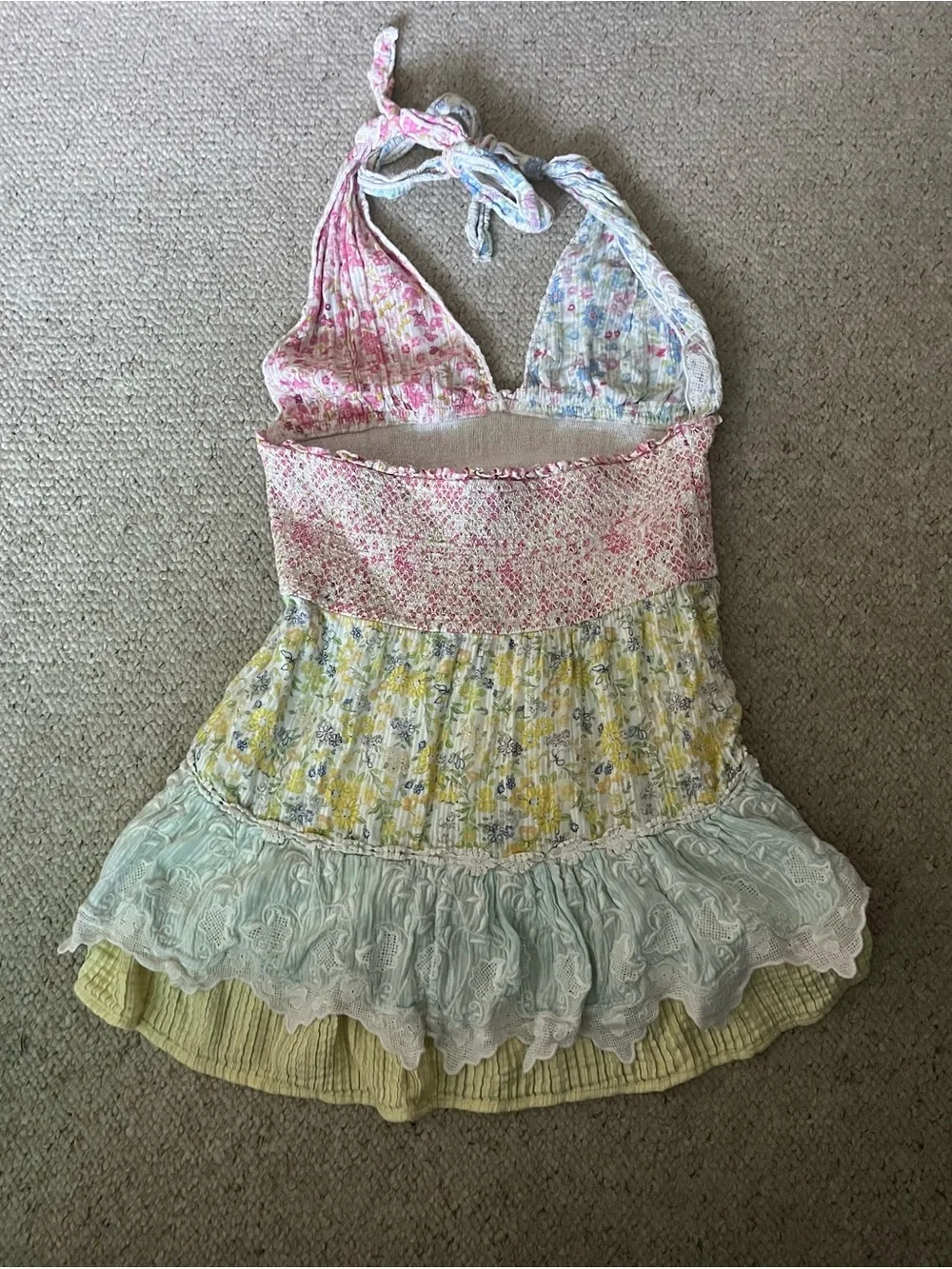 LoveShackFancy Cambria Halter Dress - Picture 2 of 4